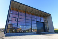 Ostfassade der Werkhalle,